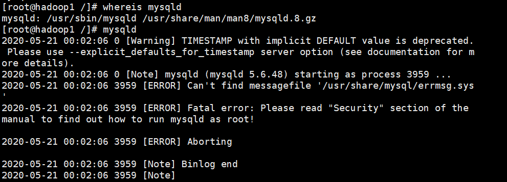 mysql镜像中无法apt 无法将mysqld项识别为_MySQL_06