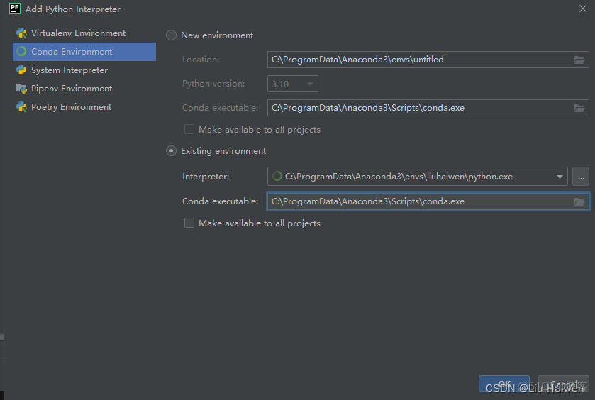 python使用anaconda创建虚拟环境 pycharm anaconda虚拟环境_pytorch_04