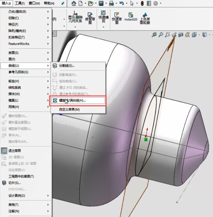 python 打开 solidworks 执行宏 python操作solidworks_python螺旋圆的绘制_08