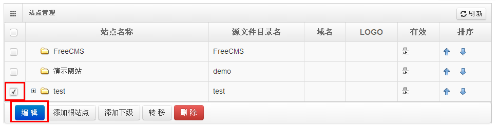 java 站群实现 java编辑站点列表_CMS_05