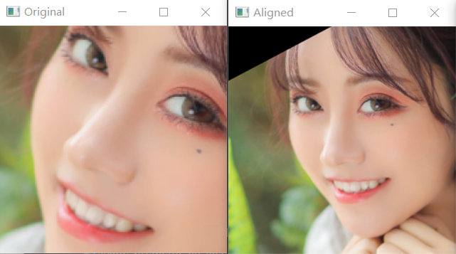python矩形图片摆正 python图像对齐_opencv_04