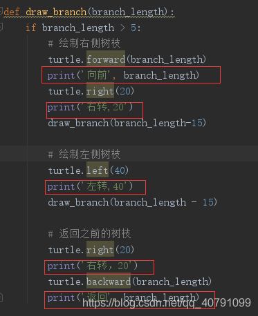 python递归绘制分形树 python turtle画分形树 递归_迭代_04