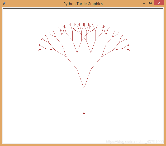 python递归绘制分形树 python turtle画分形树 递归_分形_06