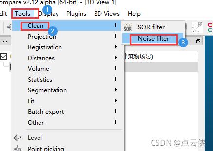 python 点云去噪点 cloudcompare点云去噪_点云