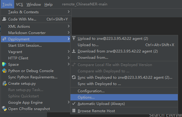 pycharm使用ssh连接docker深度学习环境 pycharm怎么远程连接ssh_pycharm_13