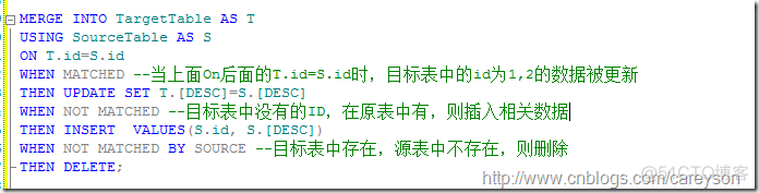 MySQL中merge into用法 sql中merge的用法_数据_02
