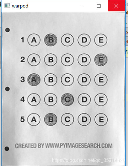 python答题卡竖卡源码 答题卡识别算法_预处理_06