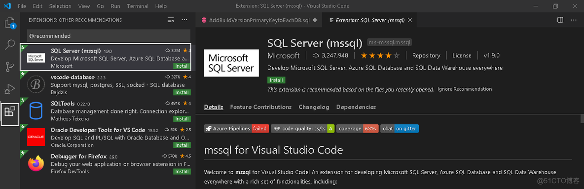 vscode 插件sql server vs code sql server_java_02