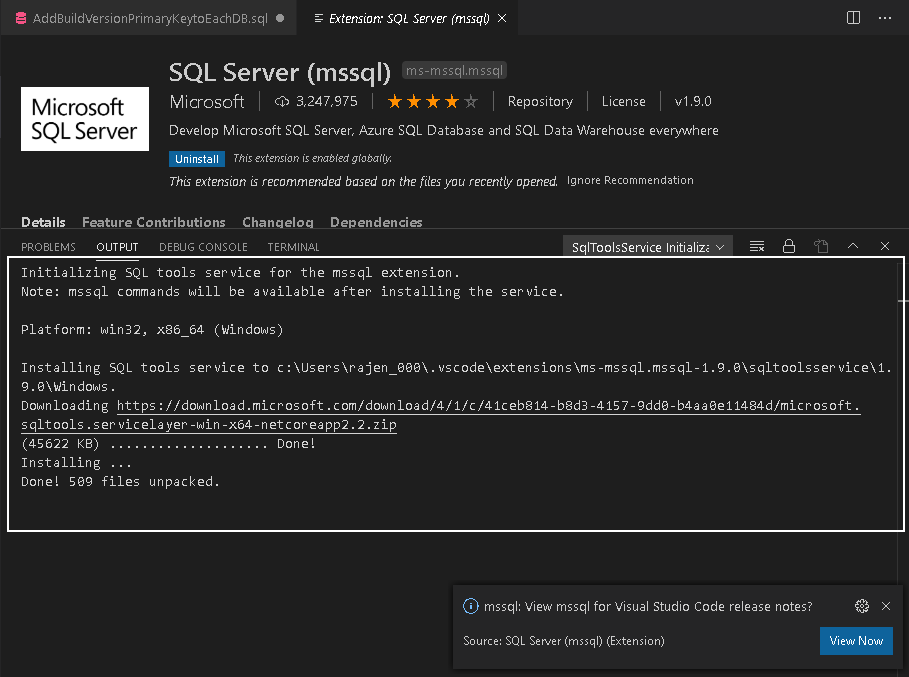 vscode 插件sql server vs code sql server_python_03