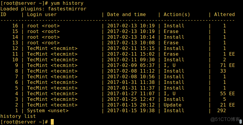 查看yum库中的java安装包 查看yum安装的软件包_bash