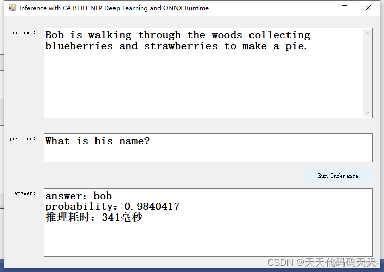 Inference with C# BERT NLP Deep Learning and ONNX Runtime_深度学习