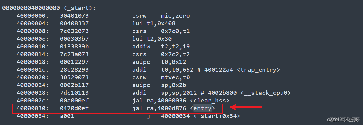 d1-nezha-rtthread与rtthread的cv1800b反汇编文件分析，及测试是否进入os.bin_寄存器