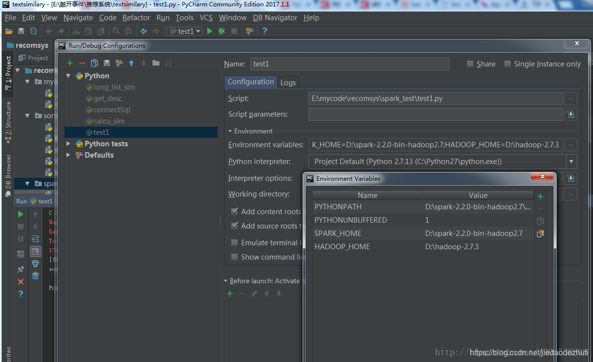 pycharm执行pyspark出现 pycharm pyspark_hadoop