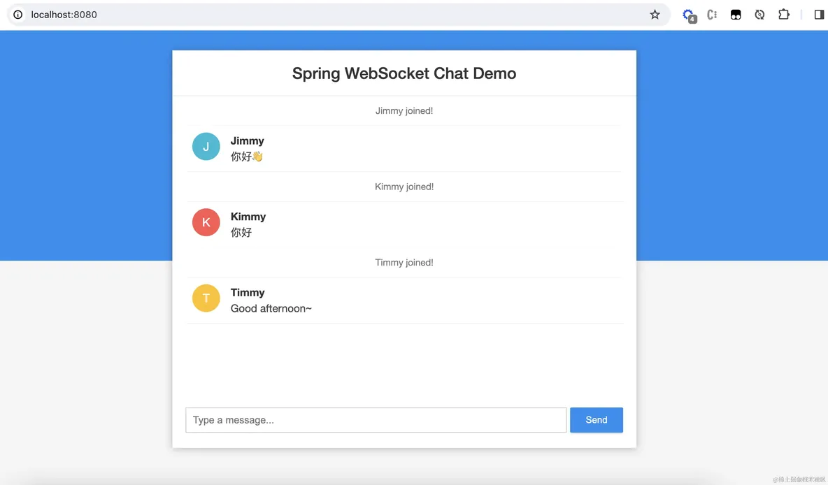 Spring Boot 和 WebSocket 构建一个聊天室应用_spring_02