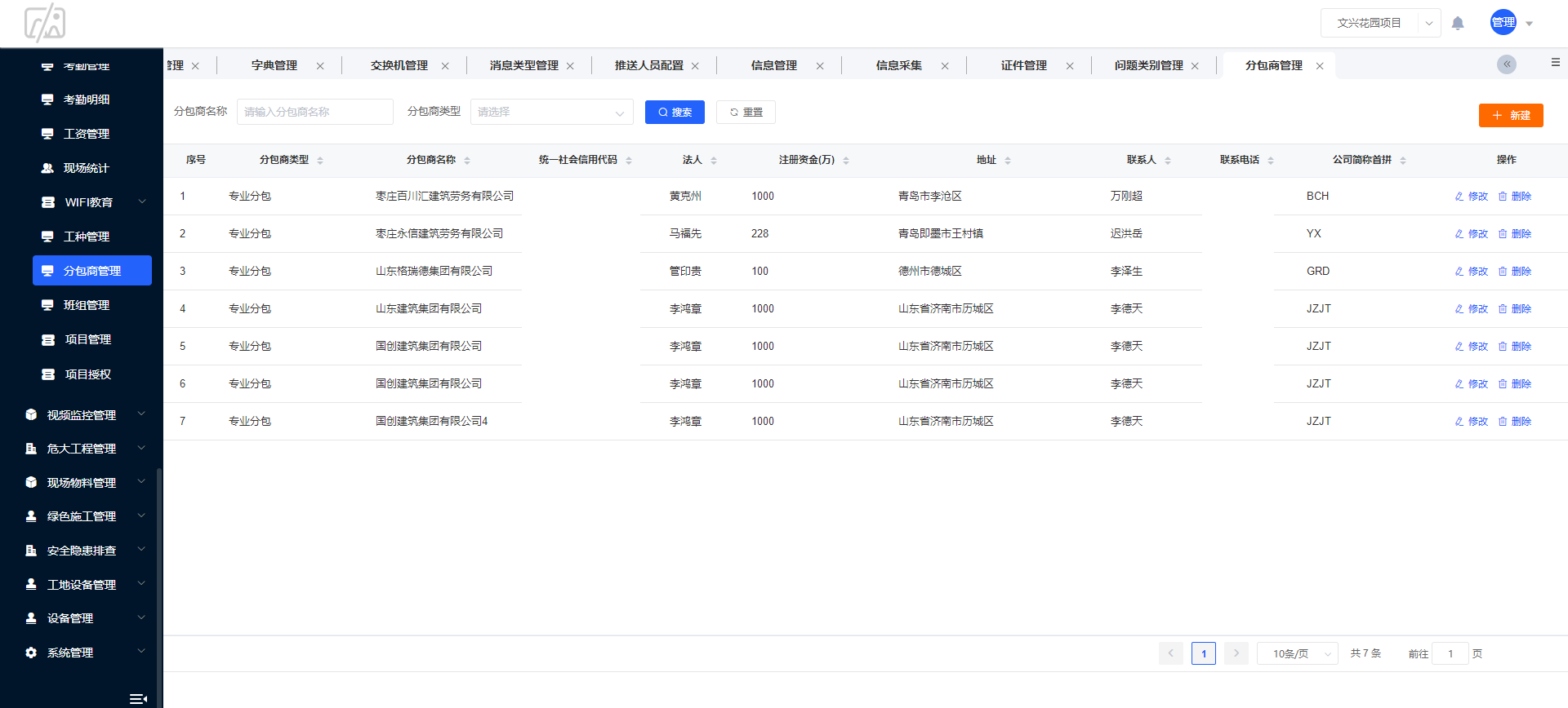 智慧工地源码，劳务实名制信息化管理解决方案_智慧工地_05