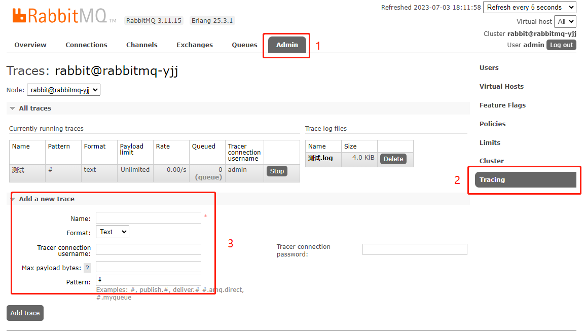 rabbitMq怎么查看队列日志消息-Tracing日志_docker