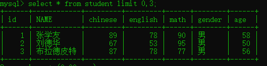 mysql检索每个班级男女女生人数 sql查询各个班的男女人数_SQL快速入门_49