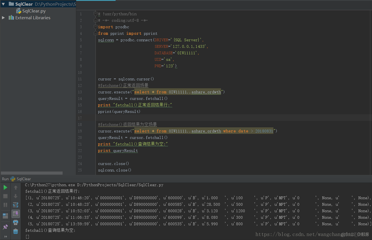 pymysql多库连接 pymysql连接sql server_Python_08