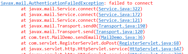 javamail邮件TLS版本 Exception reading response javax.mail.authenticationfail_SMTP