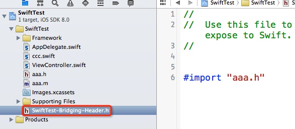 Framework中实现OC和Swift的混编 oc swift 混编_头文件_02