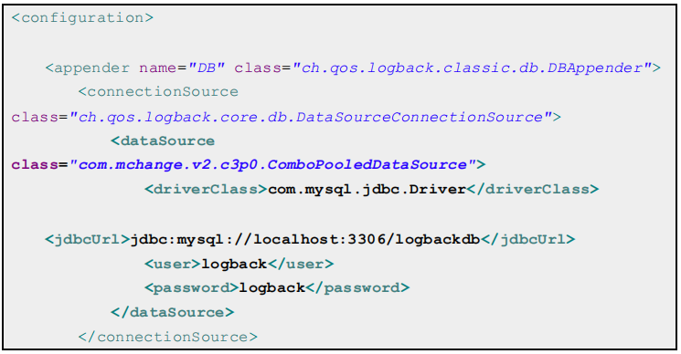 logback 配置mysql日志 logback写入数据库_bc_16