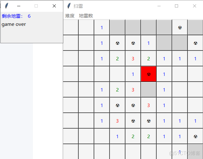 python扫雷小游戏的背景 tkinter扫雷小游戏代码_tkinter_02