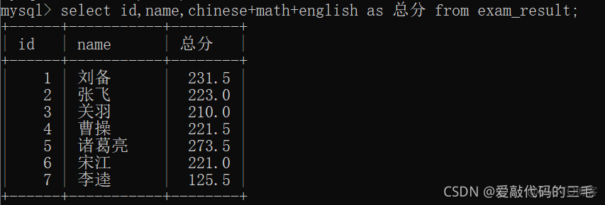 mysql基本语句增删改查 mysql基本增删改查命令_database_07