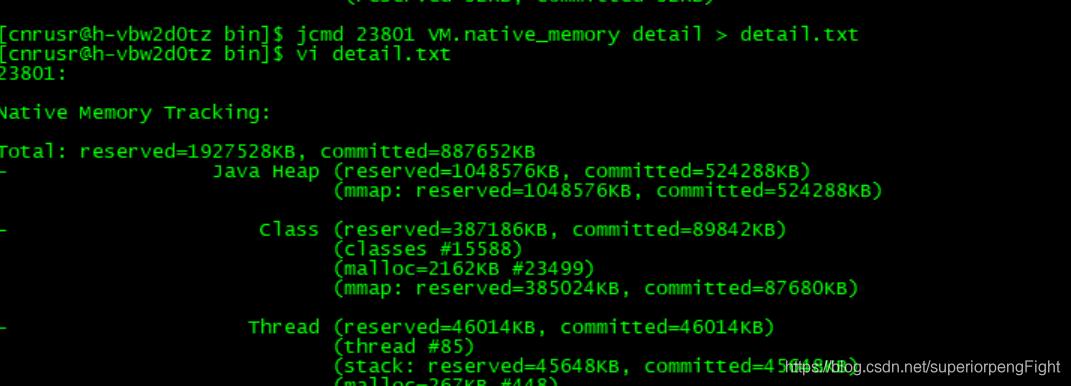 [转帖]JVM NativeMemoryTracking ；jcmd process_id VM.native_memory；Native memory tracking is not enabled_基线