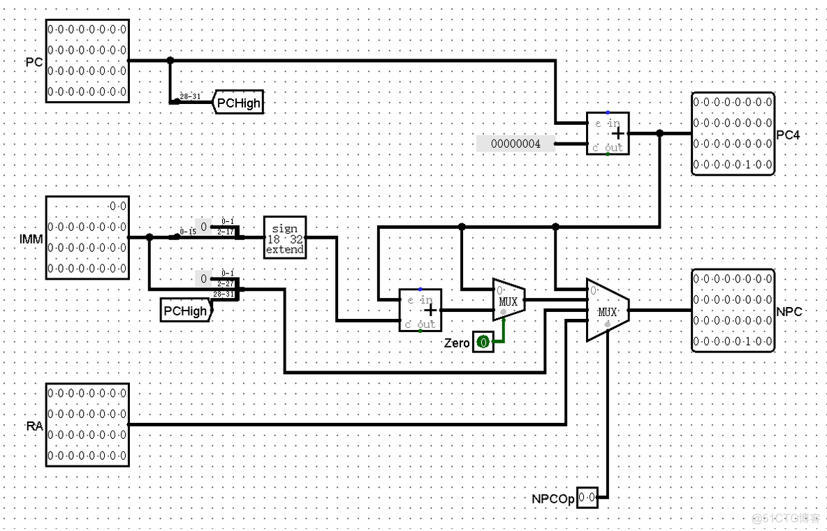 nios ii处理器logic资源 logisim cpu_数据通路_03