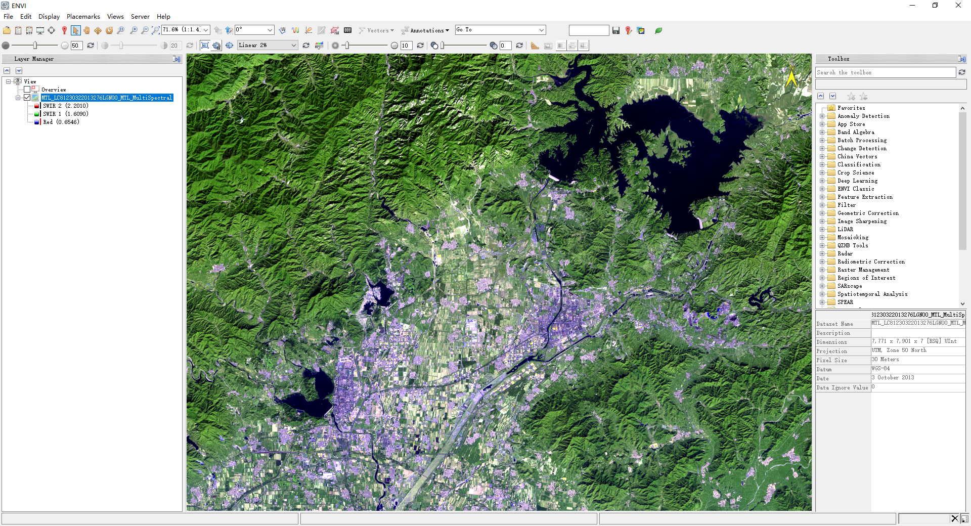 python利用对landsat8数据进行批量波段合成 landsat8波段组合_红外_02