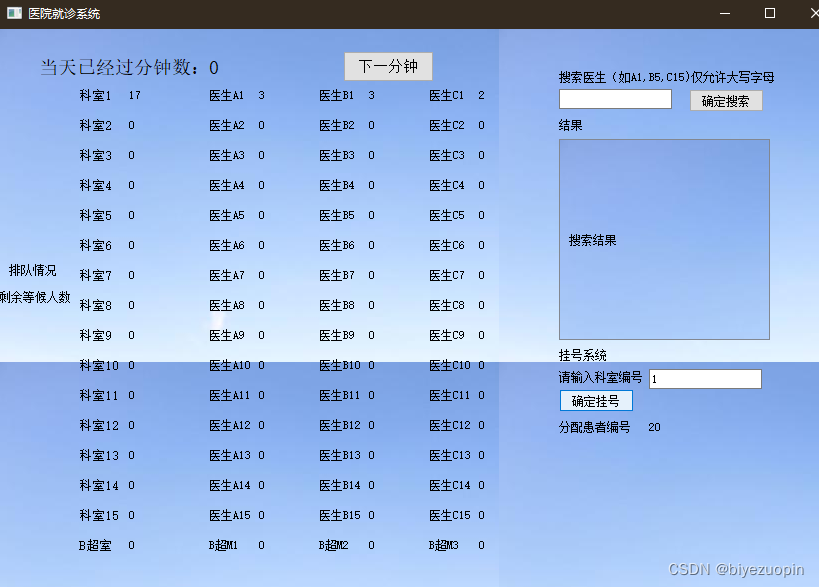 java医院排队叫号系统 医院排队叫号系统仿真_c语言_04