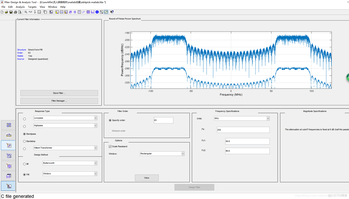 python fir带通滤波器设计 fir带通滤波器matlab_特征函数_16