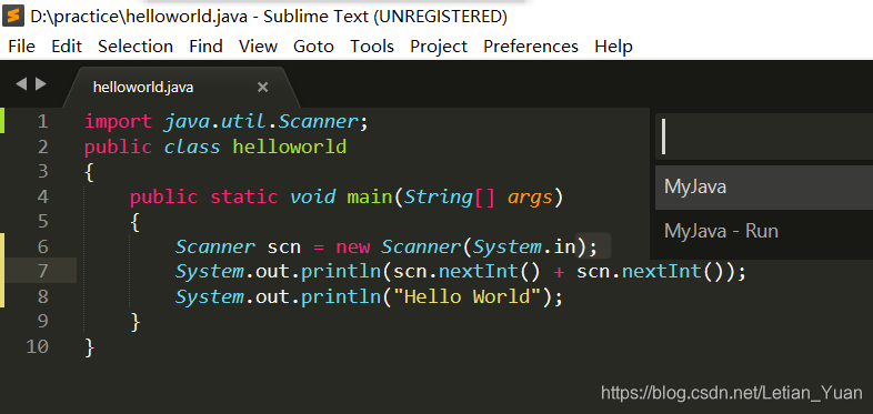 sublime 写java sublime写java语言不变色_java_14