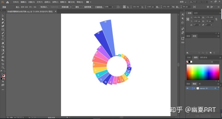 python 绘制疫情南丁格尔玫瑰图 excel南丁格尔玫瑰图如何画_echarts怎么控制一个点沿着折线移动_26