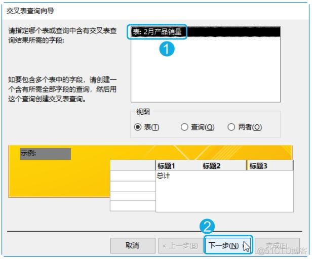 Java 交叉表上传下载 使用交叉表查询向导_两个表查询有重复_12