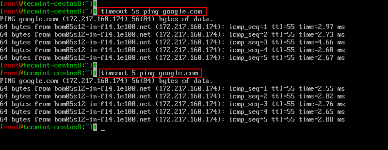 Android ping 命令设置超时 ping超时时间设置_linux ping的超时