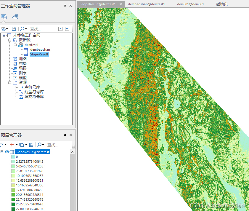 GDAL 坡度 坡向 python 算法 gis中坡度分析_数据集_09