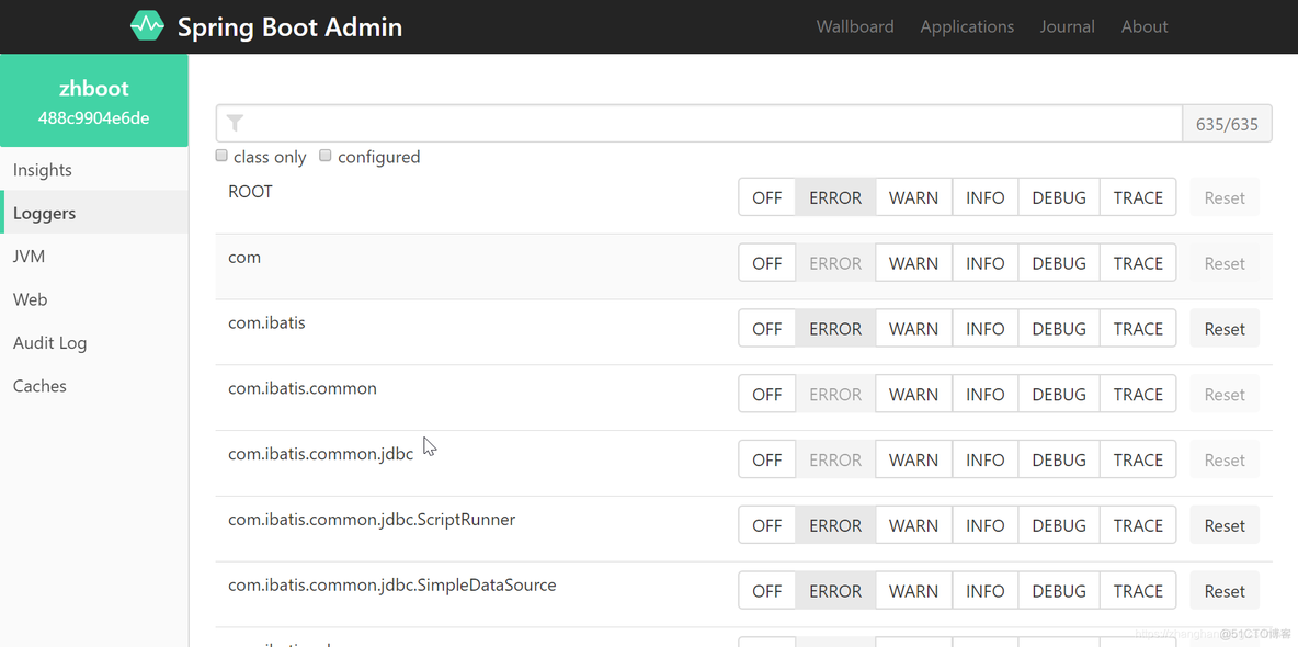 spring boot 日志级别可动态配置 springboot动态修改日志级别_Spring Boot Admin