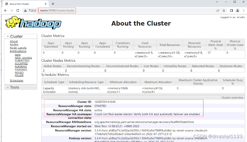 hadoopmaster hadoopmaster:9870打不开_hadoop_12