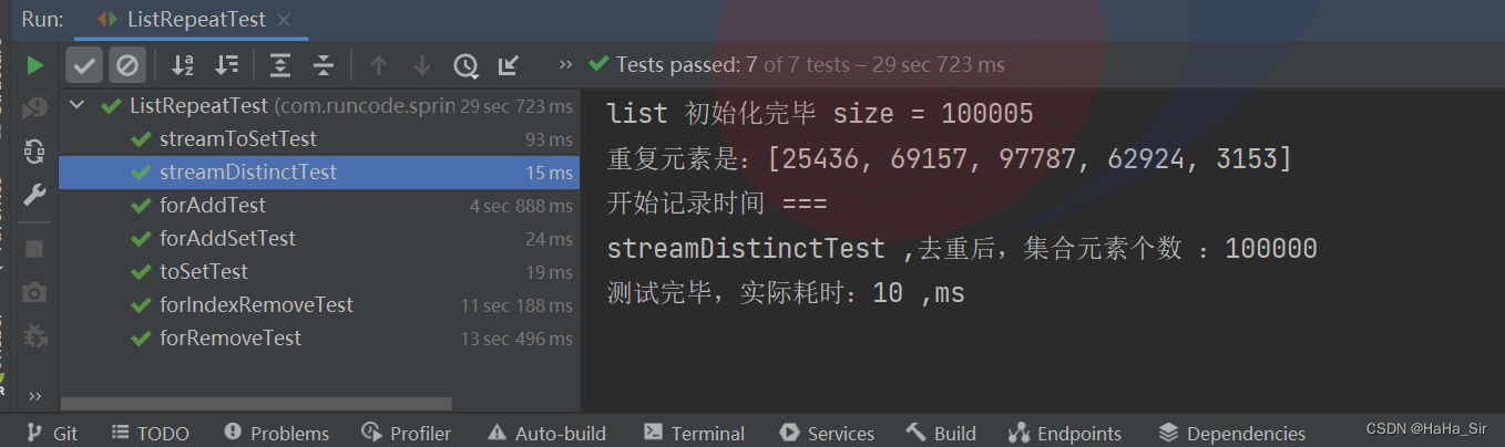 java List 集合对象 去重 java list去重高效_List去重复元素效率对比