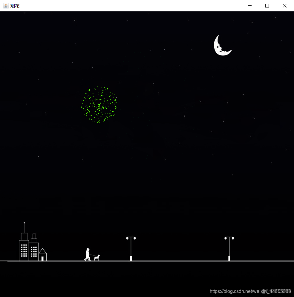 java代码点击放烟花的代码编写 java烟花程序_ci