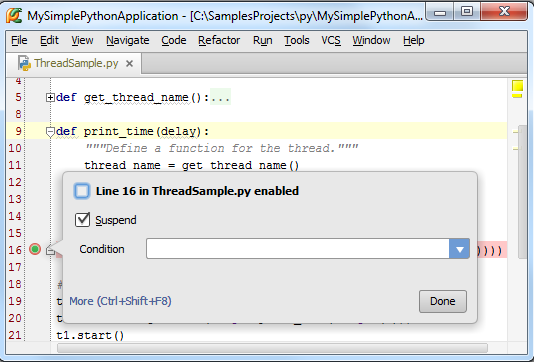 python 如何实现指定主动断开端口连接 python怎么设断点_输入框_03