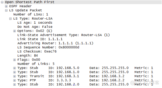 tcpdump 抓ospf报文 ospf抓包分析_链路_35