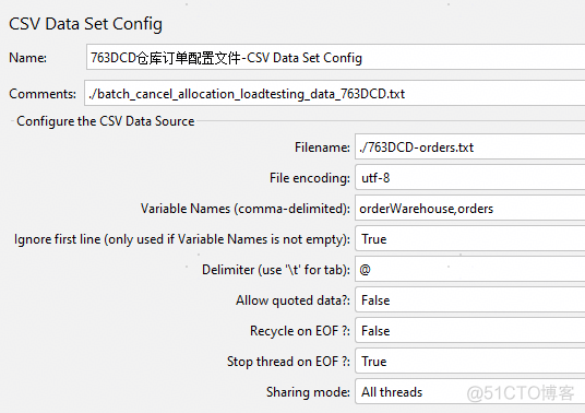 JMeter 配置元件之按条件读取CSV Data Set Config_微信_04