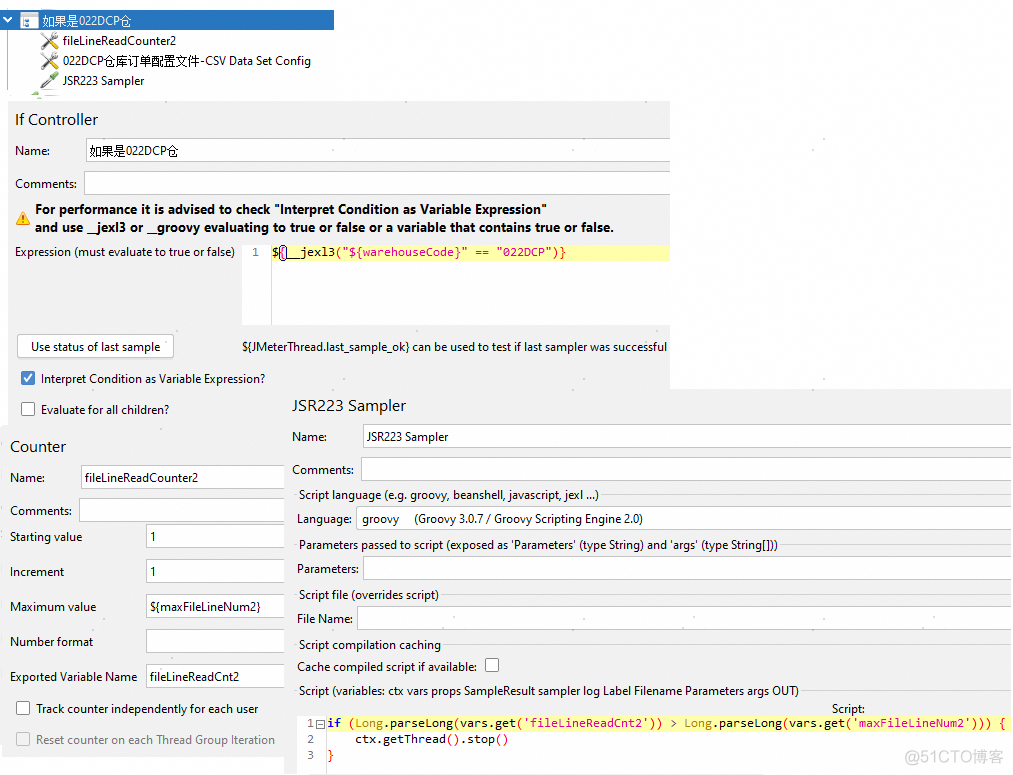 JMeter 配置元件之按条件读取CSV Data Set Config_微信_07