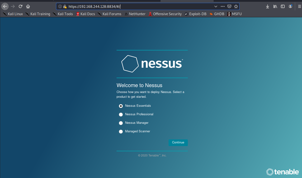 kali使用nessus对靶机进行扫描 kali扫描工具_激活码_07