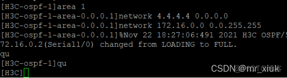 OSPF多区域area 0 OSPF多区域实验目的_OSPF多区域area 0_12