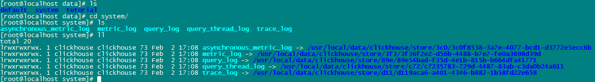 clickhouse日志系统 clickhouse日志路径_软连接