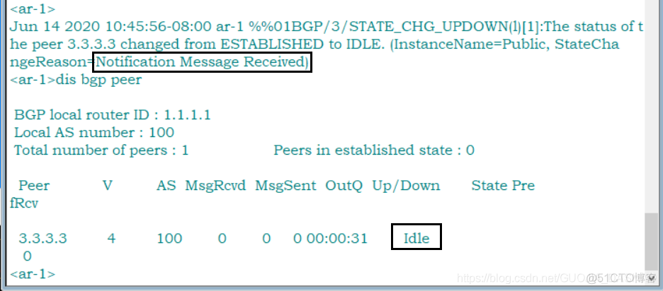 BGP邻居IDLE bgp邻居状态一直处于connect_静态路由_09