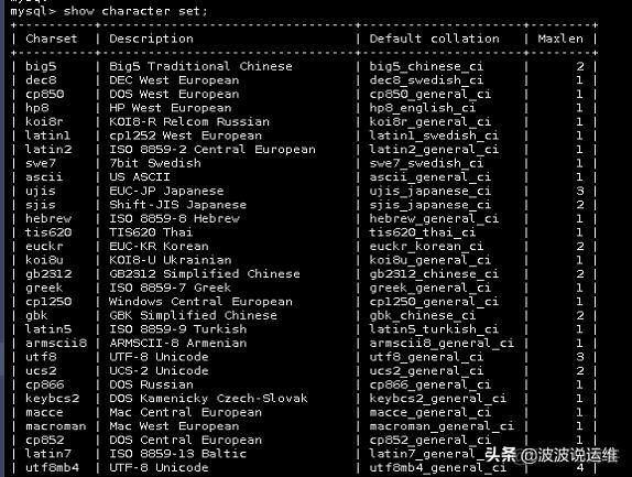 mysql字符集 中文 mysql字符集详解_mysql